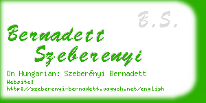 bernadett szeberenyi business card